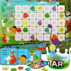 Potty Training Chart for Toddlers Boys & Girls - Potty Chart with 35 Dinosaur