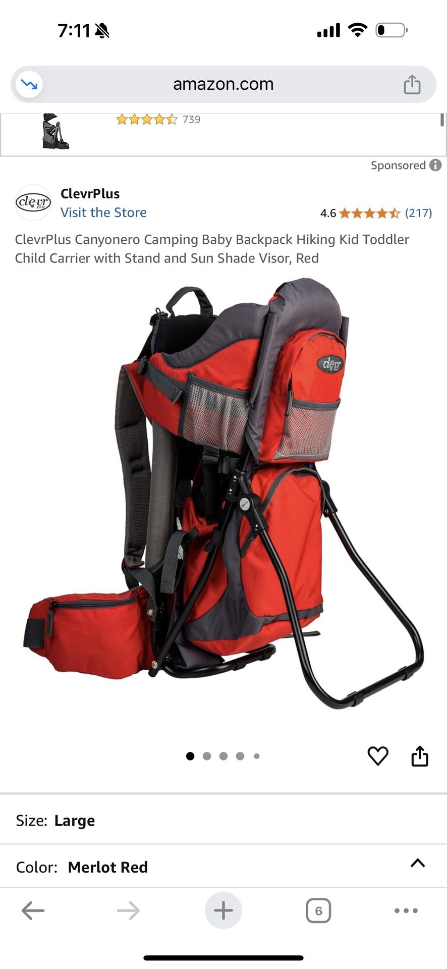 Clevr Baby Carrier For Hiking Or Camping 🏕️