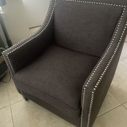 Chair - Grey Studded Like New