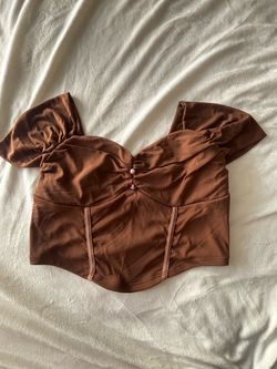Brown corset top