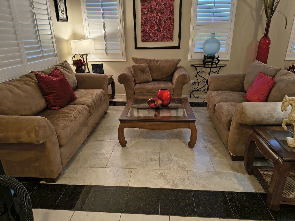 Living Room/Family Room Couch Loveseat And Chair