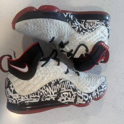 NIKE LEBRON 17 FP “GRAFFITI REMIX” WHITE/BLACK/RED 