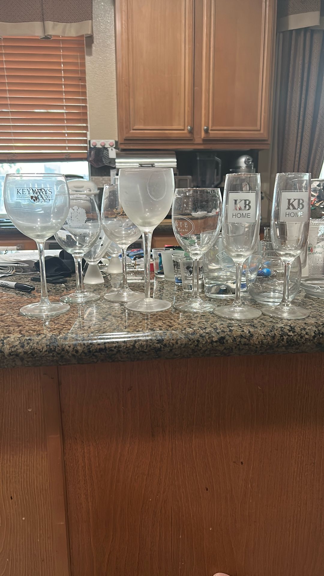 13 Pcs Asstd. Wine Glasses