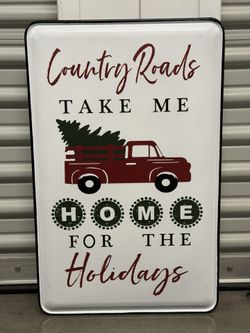 π Vintage-Inspired Metal Christmas Sign