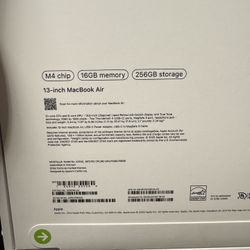 💻 Apple MacBook Air (M4 Chip, 16GB RAM, 256GB) – BRAND NEW