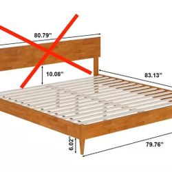 King Sized Bed Frame- **Missing Headboard, will need to purchase separately**