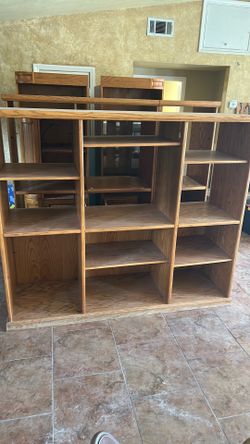 Wood shelving