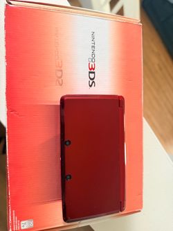 Nintendo 3DS Red Handheld Console with Box