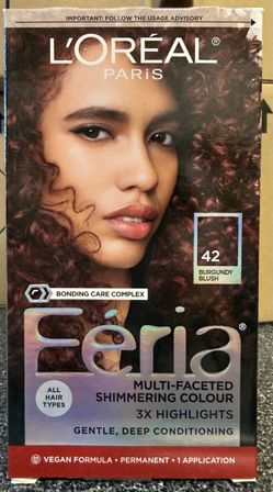 L’Oréal Paris Féria 42 Burgundy Blush Permanent Hair Color – Deep Reddish Brown