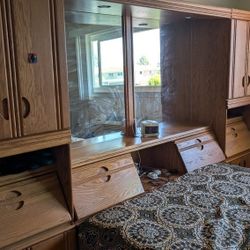 Headboard With Integrated Mirror