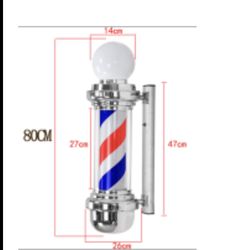 Salon Barber Pole Hs 80 White