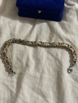 Vintage Watch-Style Link Bracelet – Two-Tone