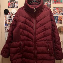 Michael Kors Burgundy Coat 3XL 