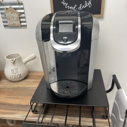 Keurig Coffee Cup Machine AND UNIVERSAL COFFEE CUP INSIDE AND Storage Drawer Pictured Underneath Machine 