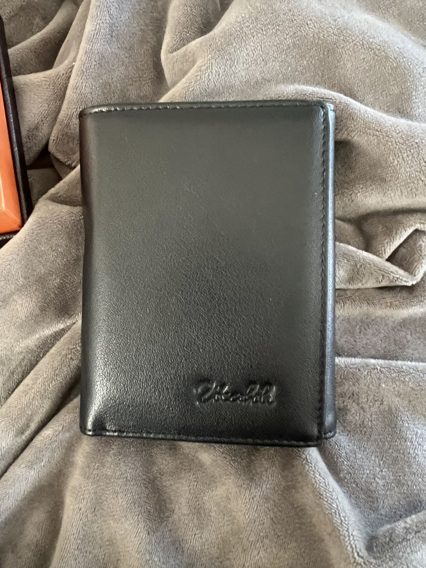 Zitahli SLIM TRIFOLD LEATHER WALLET -BLACK GENUINE LEATHER WALLET 