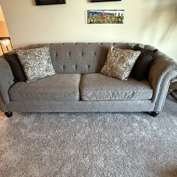 Gray Sofa & Loveseat