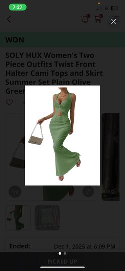  New No Tags 🌿 SOLY HUX Women's Two-Piece Twist Front Halter Cami Top & Skirt Summer Set