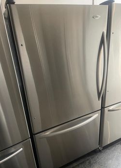 Whirlpool Bottom Freezer Stainless Refrigerator Fridge
