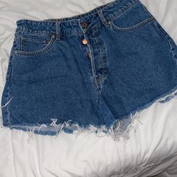 Denim High Waisted Shorts
