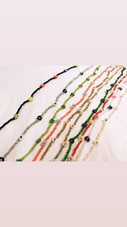 Handmade Flower beads necklace - Custom 