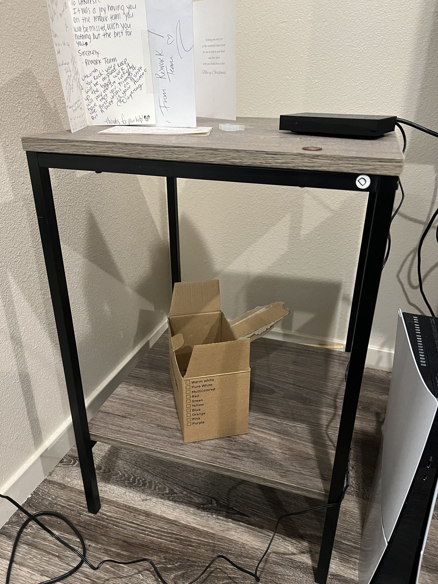 Small Side Table / End Table – Sturdy Metal Frame (Brand New)- Negotiable