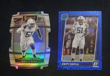 Kwity Paye RCs Panini Prizm Football Rookie Cards Blue Scope Silver  Die Cut