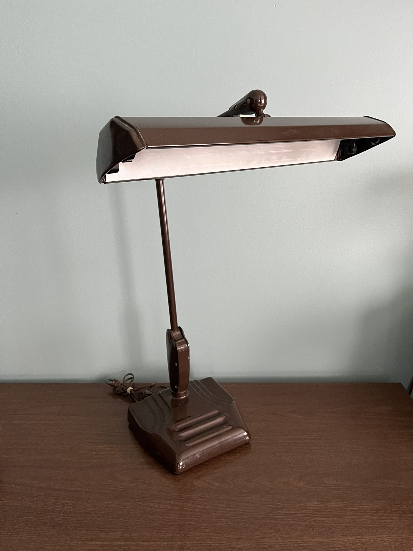 MCM Large Brown Desk Lamp