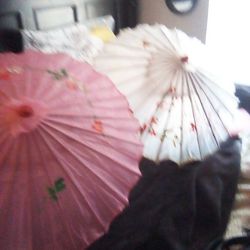 Antique Umbrellas Made Of Real  Antique Silk And From The China Town District Early 1900s 