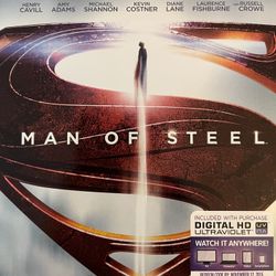 MAN Of STEEL (Blu-Ray + DVD-2013) Henry Cavill + Amy Adams + Kevin Costner!