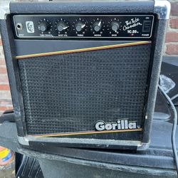 VINTAGE Gorilla TC-35 Dual  Amplifier Amp "TUBE CRUNCHER" 50W Black Works