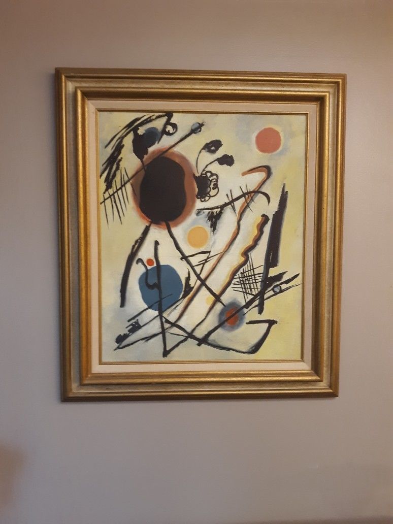 Wasilly Kandinsky  Retro Abstract Modern Real Hand Painting Vintage Knockoff Copycat