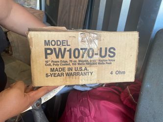 PW1070-US 10" Subwoofer Speaker 150W RMS