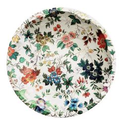 Vintage 1971 Daher Decorated Ware Floral Tin Bowl