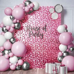 Pink Shimmer Wall Backdrop Panels