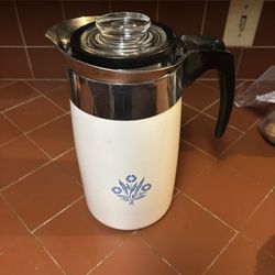 Corning Ware 16cup Vintage Stove Top Coffee Or Tea Maker 
