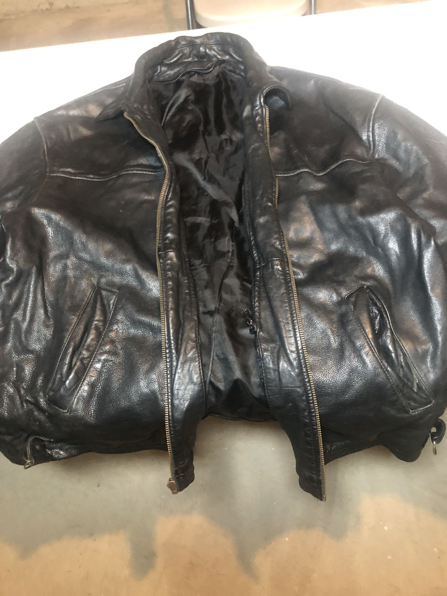 Faux Leather Jacket XL Mens