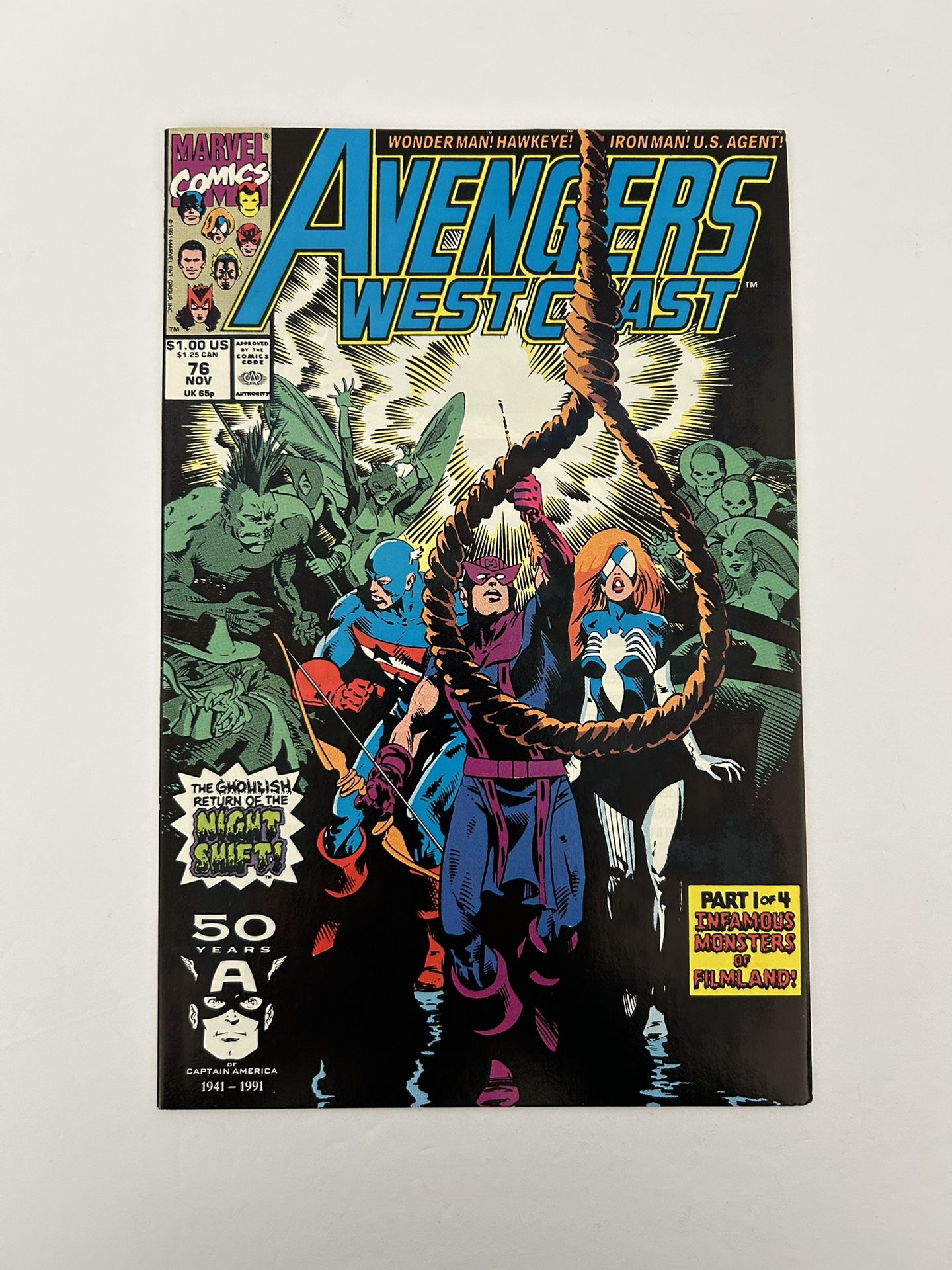Marvel Avengers West Coast: Infamous Monsters of Filmland! Part 1 of 4 | Issue #76 (November 1991)