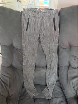 Black & White Herringbone Pants