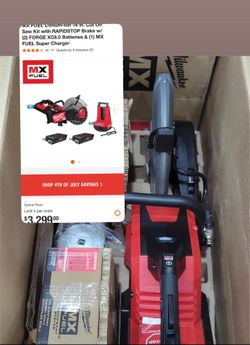NEW Milwaukee MX FUEL 14" Cut-Off Saw Kit w/ (2) XC8.0 Batteries & Charger – RAPIDSTOP – Save $1,000+