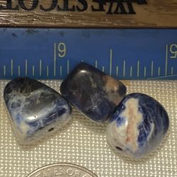 10 Polished Raw Lapis Lazuli Beads 