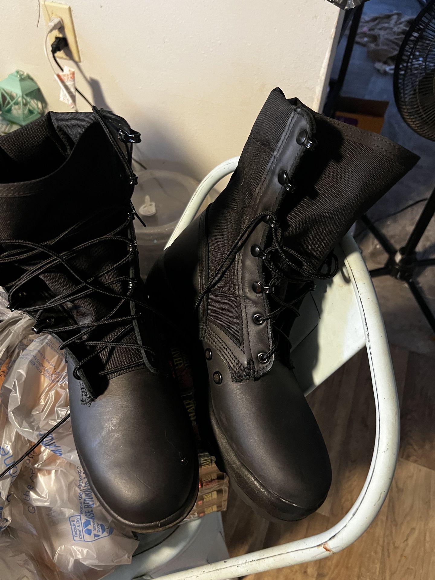 Army Black Combat Boots Never Worn