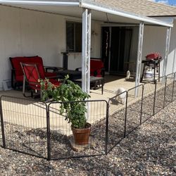64 Feet Black Outdoor Dog Pen - $75