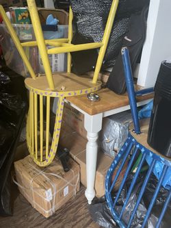 Solid Wood Table With 4 Chairs