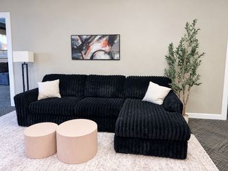 Black sectional sofa couch sala