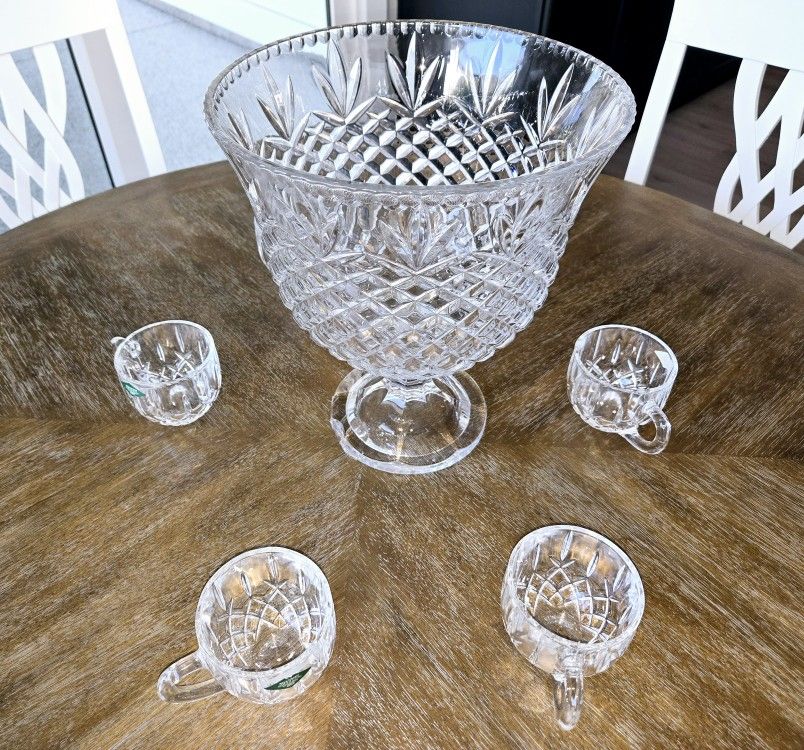 Crystal Punch Bowl Set