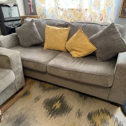 Adelson Chenille Sofa & Loveseat Couch Set