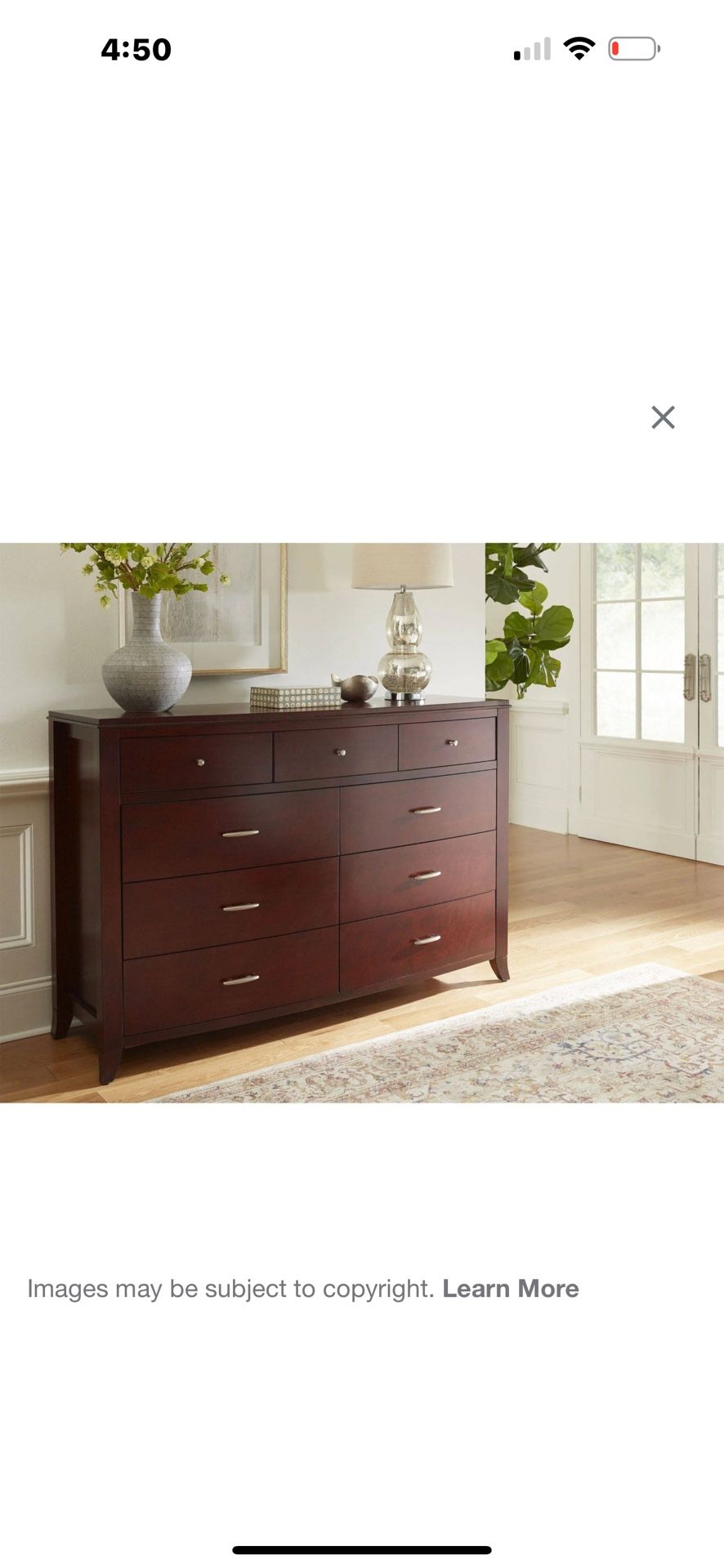 Solid Wood 9 Drawer Dresser
