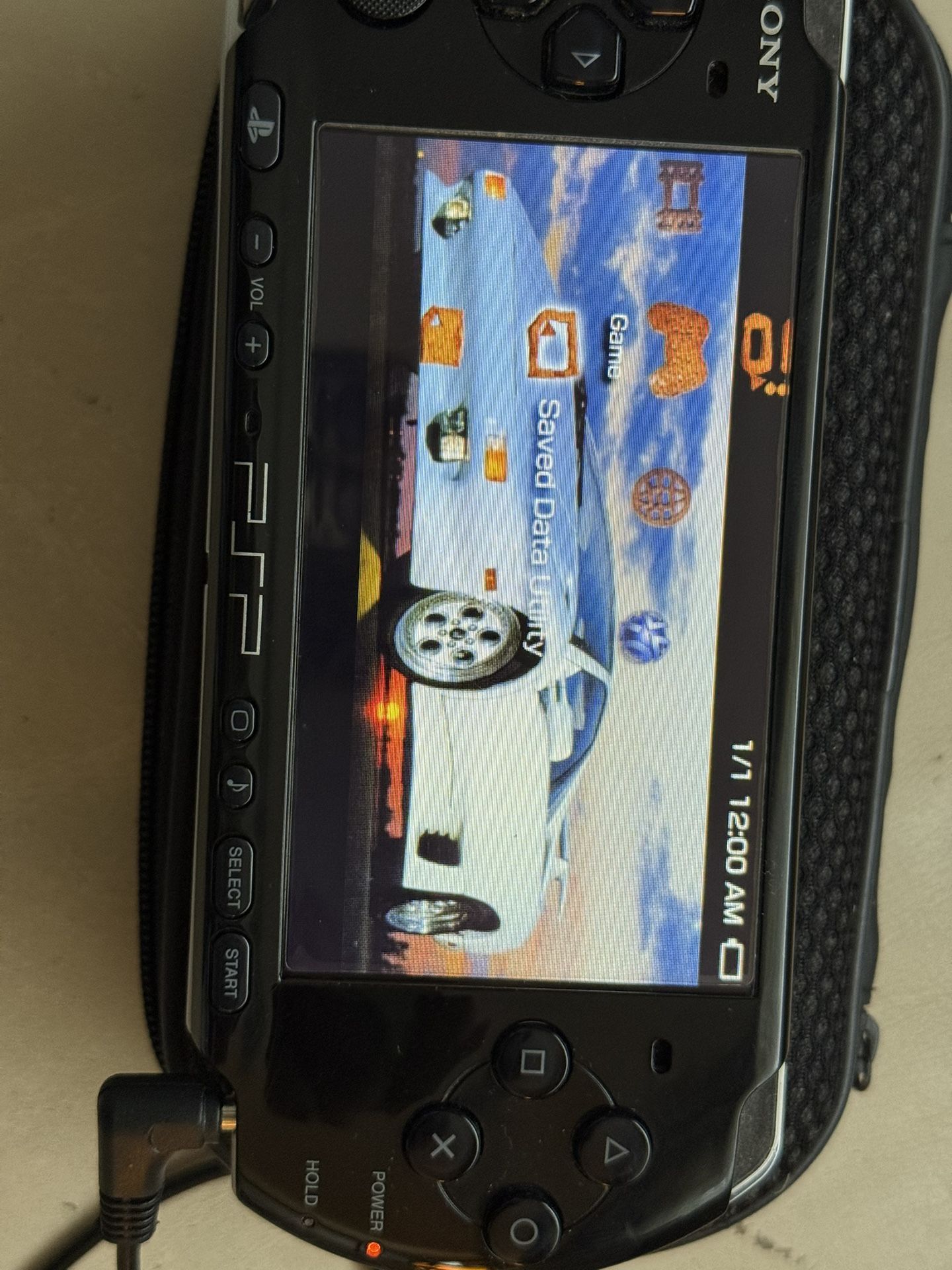 PSP With 6 Games , Case , Power Cord