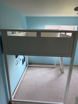 Pottery Barn Teen Hampton Full Loft Bed w/ Safety Rails – White