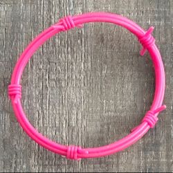 New Pink Soft Plastic Barbed-Wire Style Bracelet